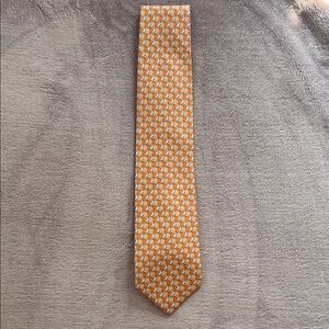 Jos. A. Bank Orange Tie with Blue Sailboat Pattern